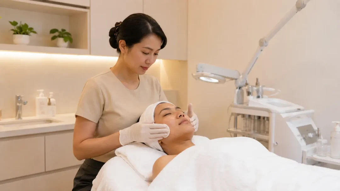 Perawatan facial wajah di klinik estetika modern