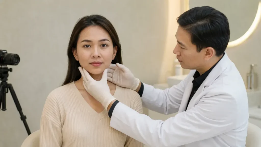 Evaluasi botox rahang dan dokumentasi perubahan kontur wajah